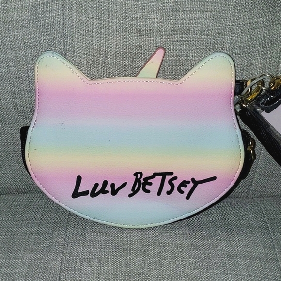 NWOT Betsey Johnson Luv Betsey Unicorn and Clear Pouch Set - Picture 2 of 10